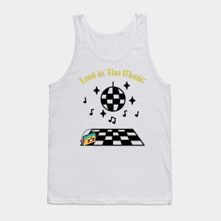 Lost in The Music Retro Music Design Tank Top